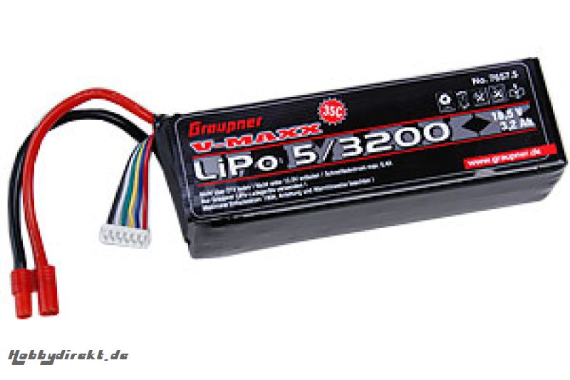 LiPo-Akku V-MAXX 35C5/3200 18,5V G3,5 Graupner 7657.5