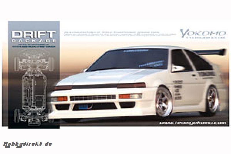 WP YOKOMO DRIFT CARTOYOTA AE8 Graupner 90423