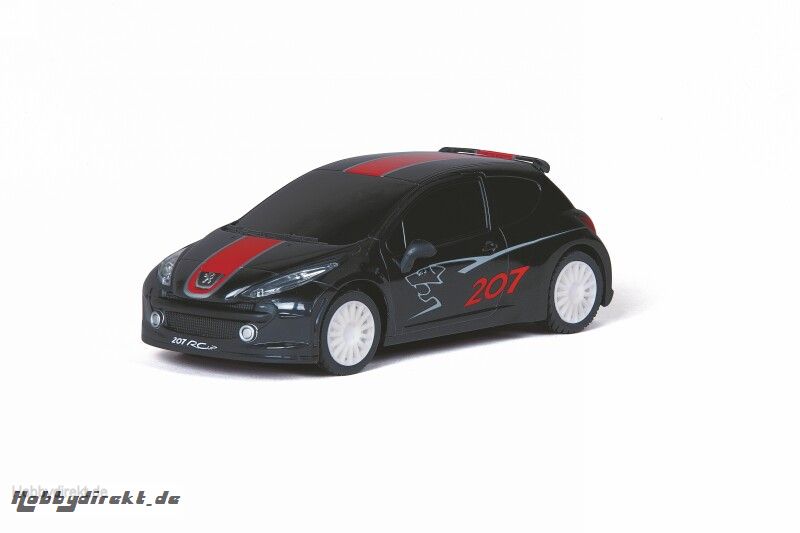 WP PEUGEOT 207 SCHWARZ/ROT M 1:28 Graupner 92013