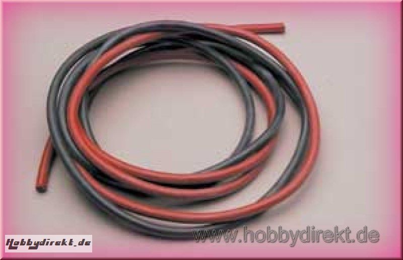 Silikonkabel 4qmm,1m,rot+schwarz Graupner 94672