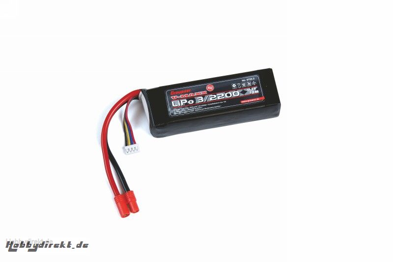 LiPo-Akku V-MAXX 65C3/2200 11,1V XT60 Graupner 9722.3