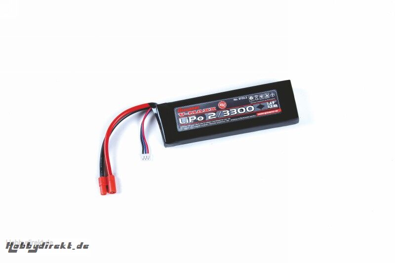 LiPo-Akku V-MAXX 65C2/3300 7,4V XT-60 Graupner 9733.2