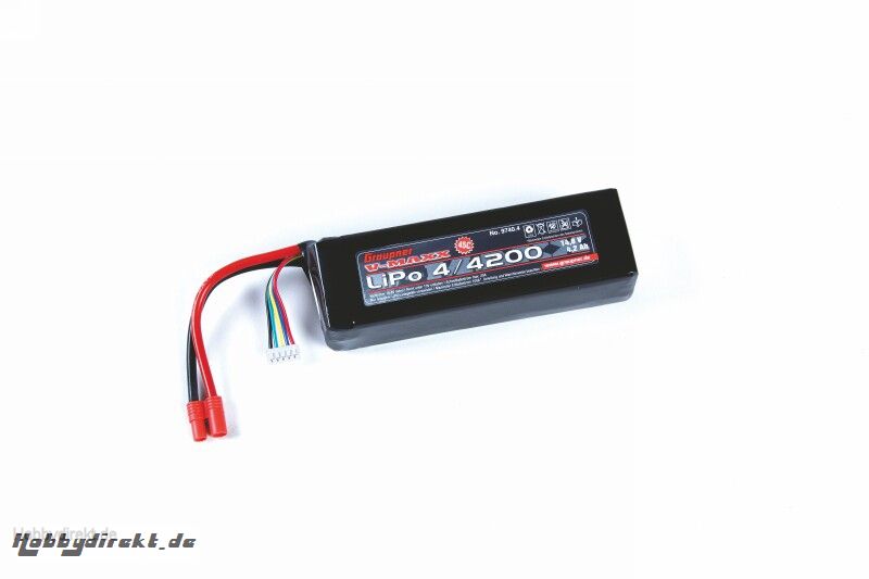 LiPo-Akku V-MAXX 45C4/4200 14,8V G3,5 Graupner 9740.4