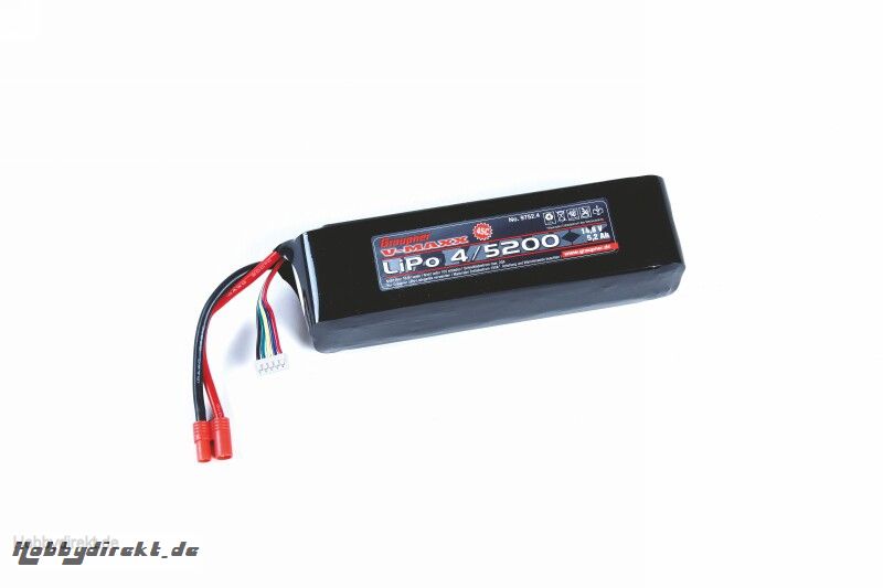 LiPo-Akku V-MAXX 45C4/5200 14,8V G3,5 Graupner 9752.4