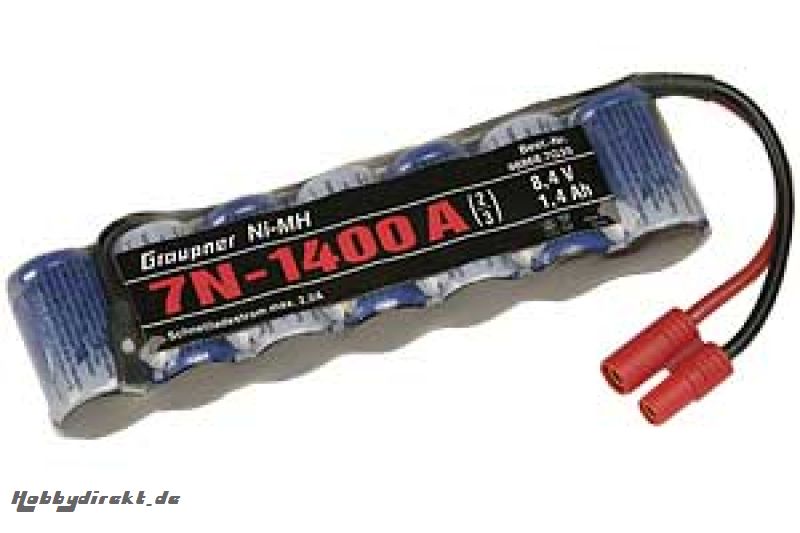 Akku NiMH 7N-1400 2/3A G3,5-S Graupner 98868.7G35