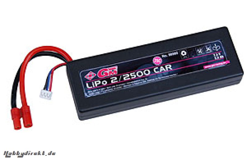 LiPo-Akku 25C 2/2500Car 7,4V Graupner 98980