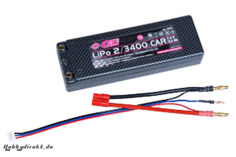 LiPo-Akku 25C 2/3400Car 7,4V Graupner 98981