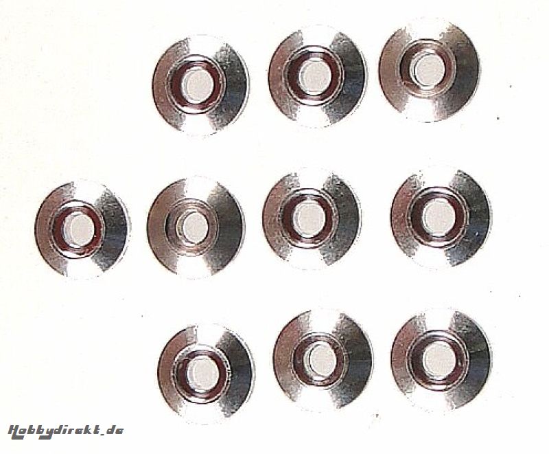 Alum. Unterlegscheibenr 3.2x10mm, (10) Graupner H87044S