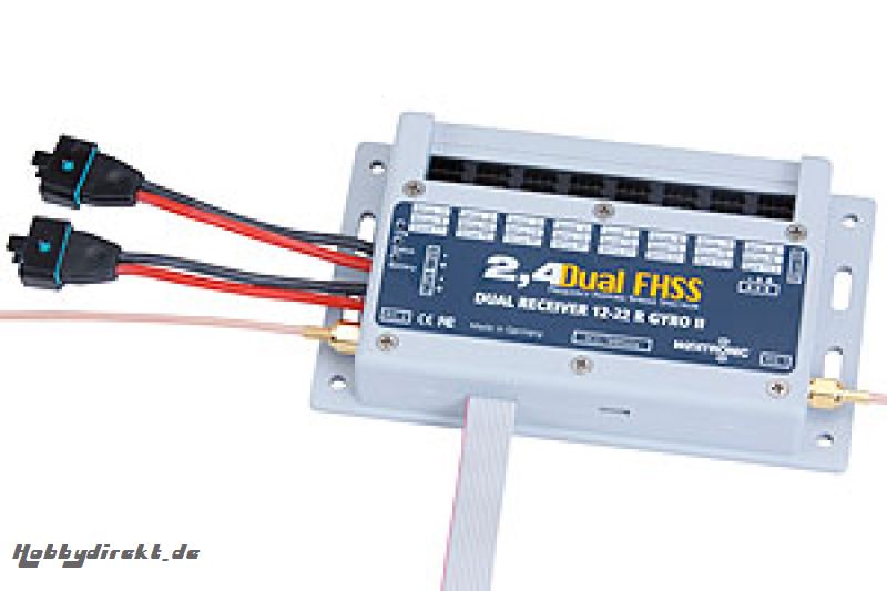 Dual Receiver 2.4 Dual FHSS 12-22R Gyro2 Graupner W9721