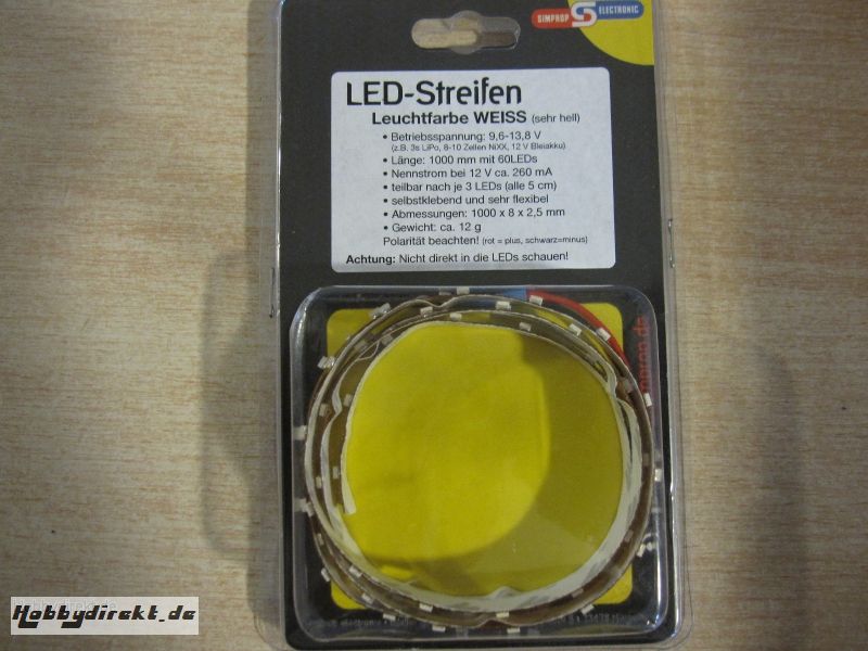 LED-Streifen 100cm weiss Simprop 0103802