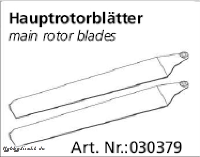 Hauptrotorblätter Calisto, HG 300 Professional Jamara 030379