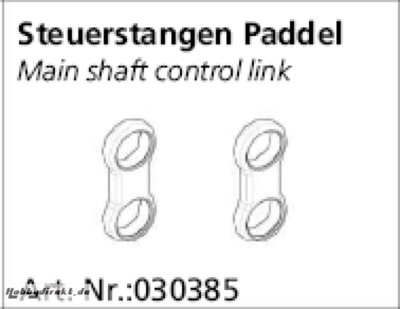 Steuerstangen Paddel Calisto, HG-Micro Jamara 030385