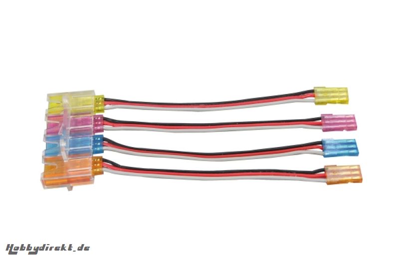 Verläng.-kabel JR m.farb.Stecker u.4-fach Halter Jamara 098173