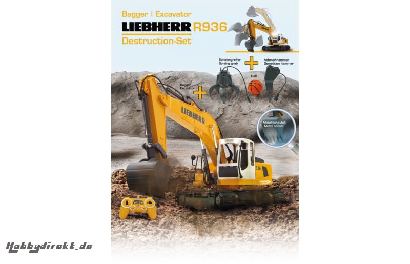 Bagger Liebherr R936 1:20 2,4G Destruction-Set Jamara 405112