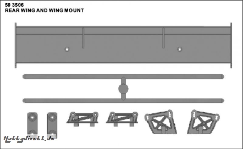 Heckflügel+ Halterung DM one Jamara 503506