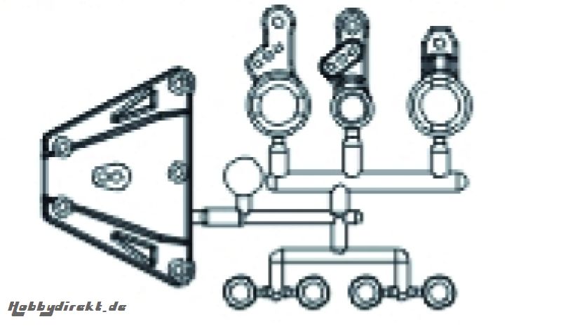 Versteifungsplatte X3 Servo S Jamara 504261