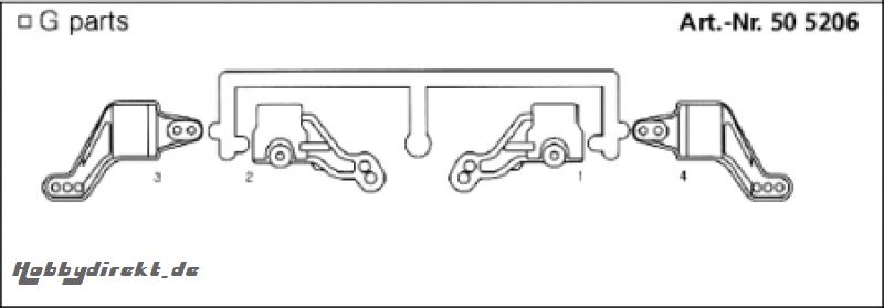 Achsschenkel vorne hinten BX-1 Jamara 505206