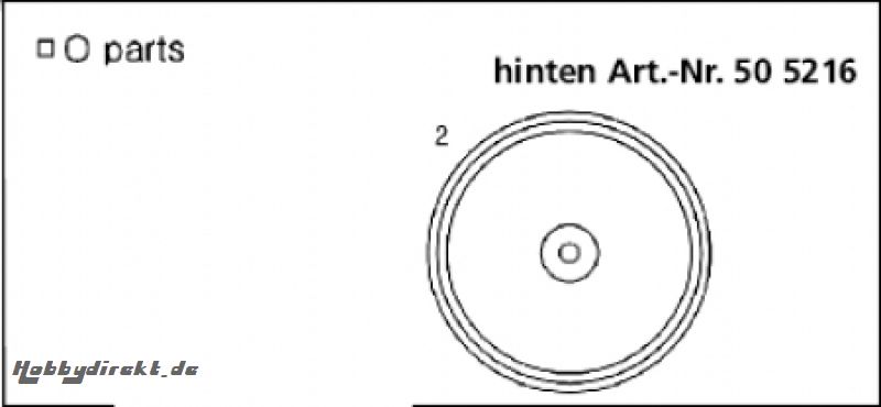 Felge 1/10 Disc weiß hinten BX-1 Jamara 505216