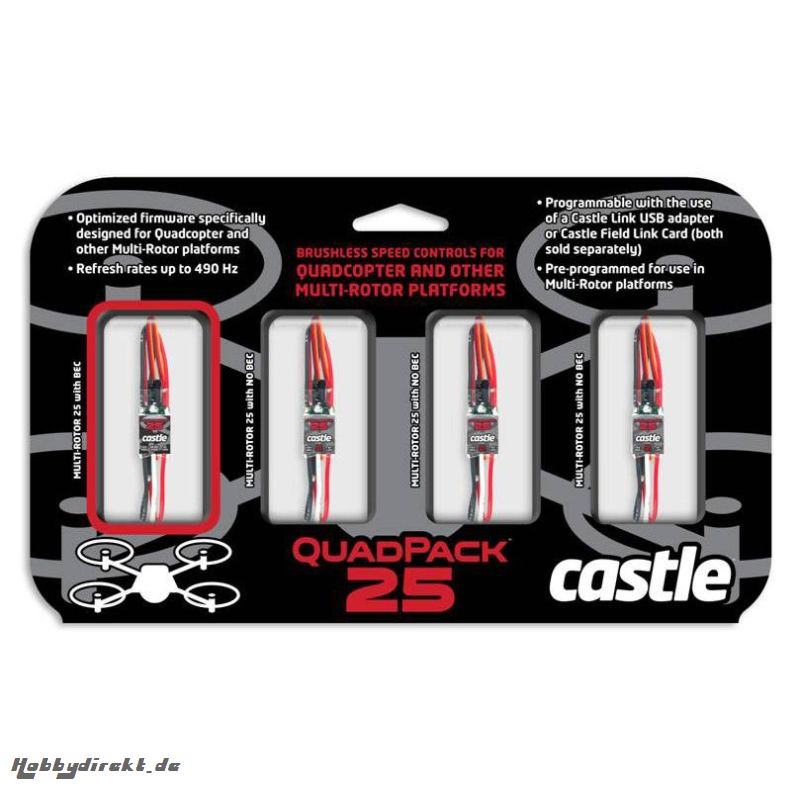 Castle Quadpack 25A 4er Pack Muliticopterset Horizon CSE010013200