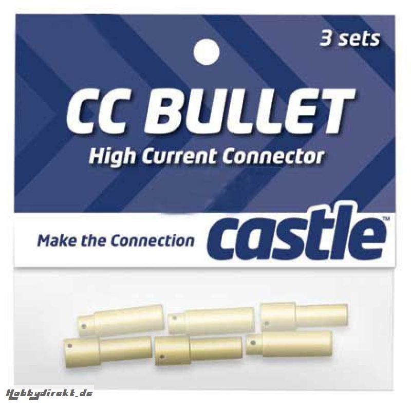 Castle Set mit 3Stk 4mm Goldsteckverbindungen (Stecker, Buchse) Horizon CSECCBUL43