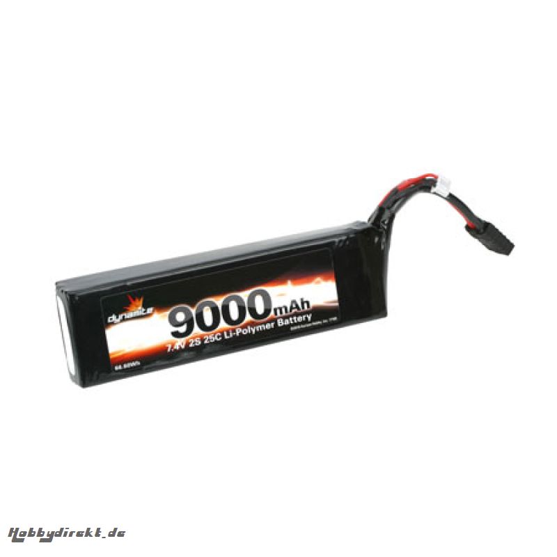 7.4V 9000mAh 2S 25C LiPo: Tra Horizon DYN5363T