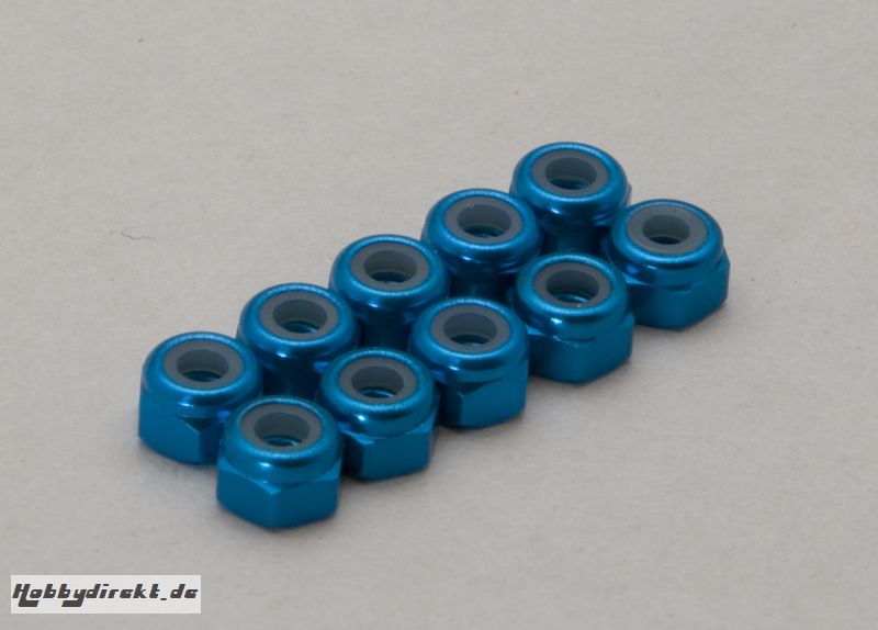 Dynamite Aluminium-Stoppmutter, blau (10 Stk) Horizon DYN8542