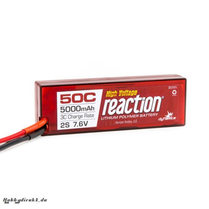 Reaction 7.6V HV 5000mAh 2S 50C LiPo Hardcase: TRA Horizon DYNB3852T