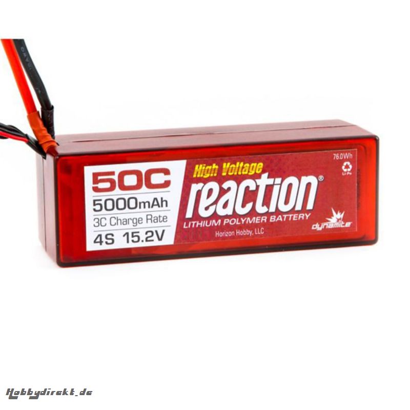 Reaction 15.2V HV 5000mAh 4S 50C LiPo Hardcase:TRA Horizon DYNB3854T