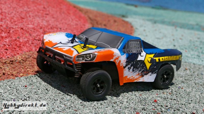 ECX Torment 1/24 4WD Short Course Truck RTR, schwarz/orange Horizon ECX00014T1