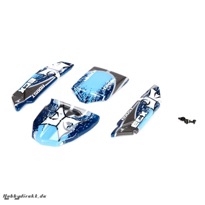 Body Set, Decorated, Blue/Grey: 1:24 Roost Horizon ECX200010