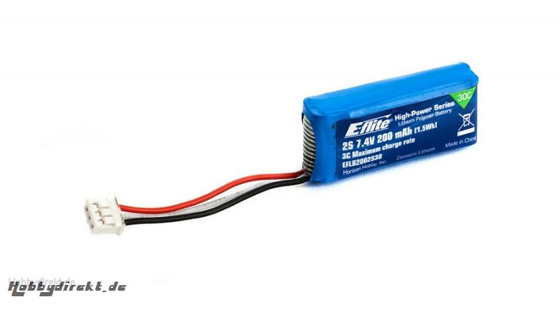 E-flite 2S 7,4V 200mAh 30C LiPo-Akku Horizon EFLB2002S30