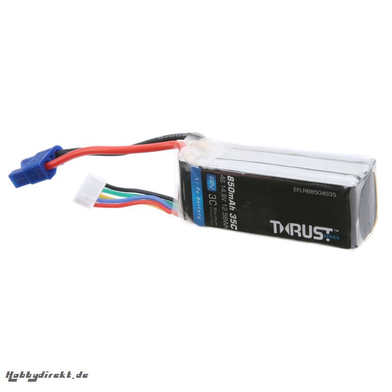 E-flite 850mAh 4S 14.8V 35C LiPo Akku Horizon EFLRB8504S35