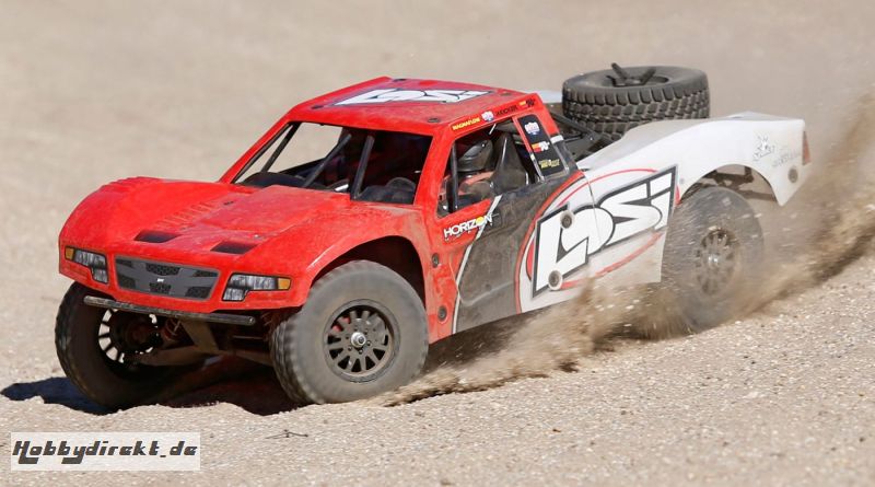 Baja Rey: 1/10-Scale AVC RTR 4WD Desert Truck(Red) Horizon LOS03008T1