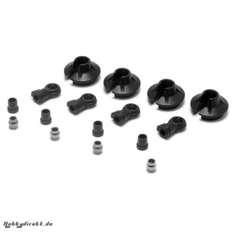 15mm Shock Ends, Cups, Bushing: 8B 2.0 Horizon LOSA5435