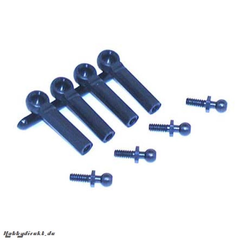 Ball Studs w/Ends, 4-40 x 1/4 Horizon LOSA6006