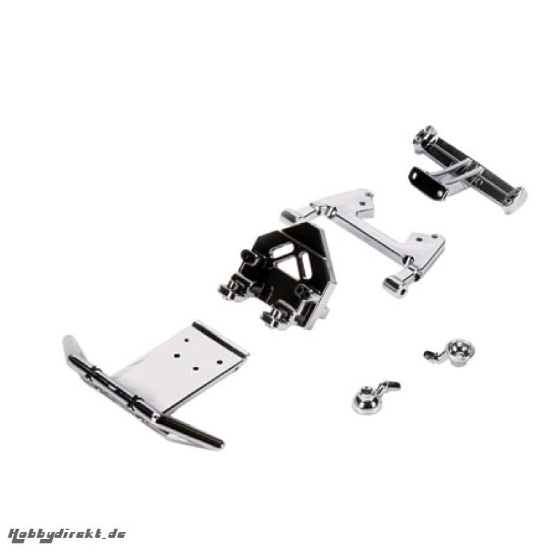 Bumper/Strut/Mount Set, Chrome: Mini Desert Buggy Horizon LOSB11