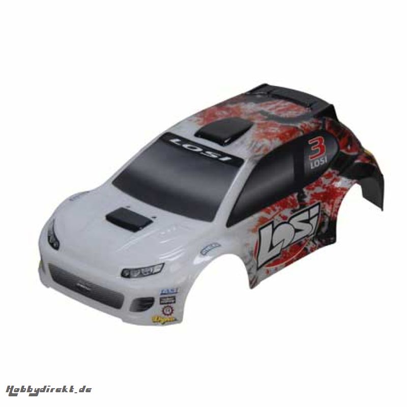 Losi 1/24 4WD Rally Karosserie, Rot Horizon LOSB1788