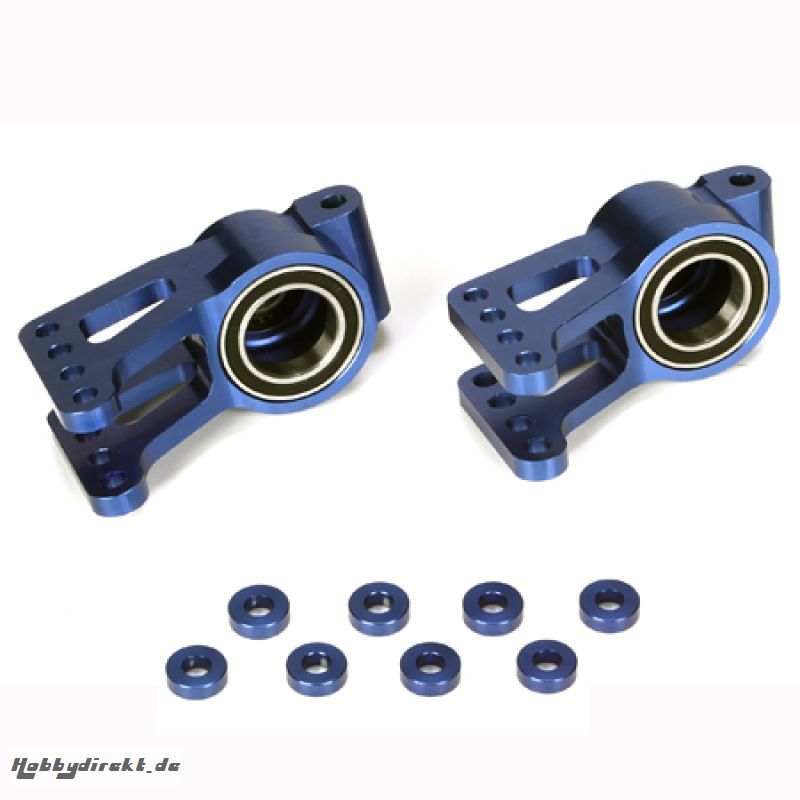 Losi Aluminium Radträger Hinten (2)/ Blau: 5T Horizon LOSB2094