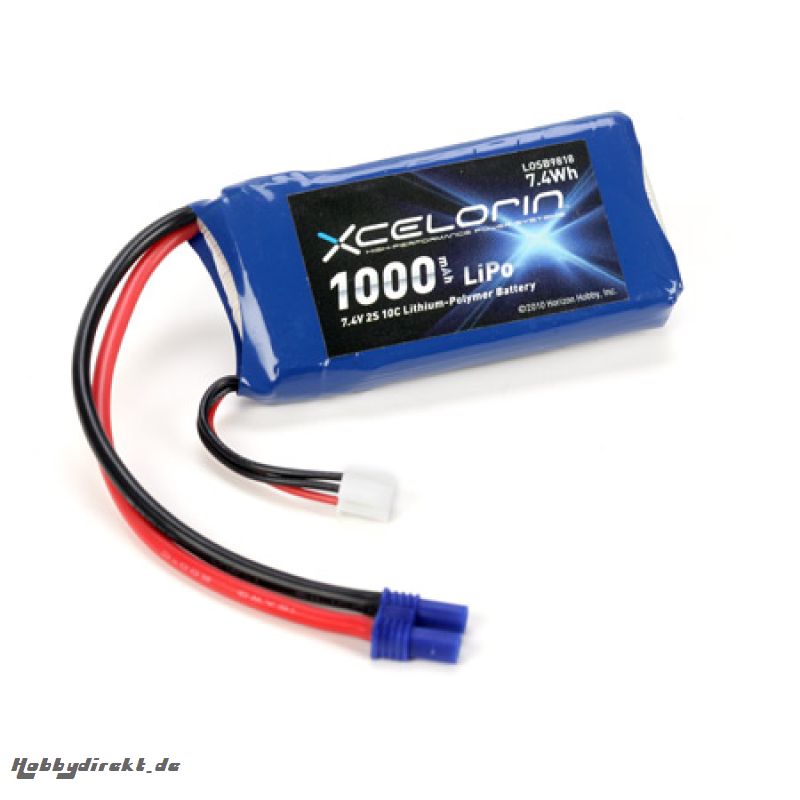 Losi 7.4V 1000mAh 2S LiPo Pack: 10-T Horizon LOSB9818