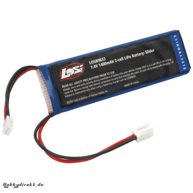 7.4V 1650mAh 2S LiPo 20C: SL, Horizon LOSB9833