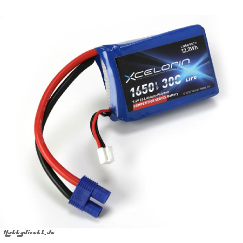 7.4V 1650mAh 2S 30C LiPo: Cra Horizon LOSB9872