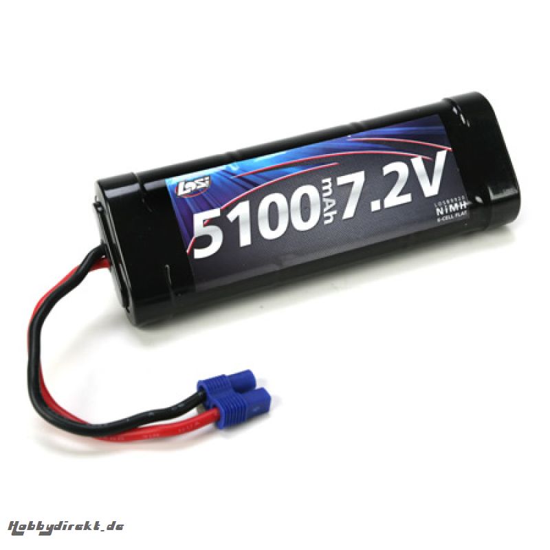 7.2V 5100mAh NiMH 6 Cell Flat Horizon LOSB9920