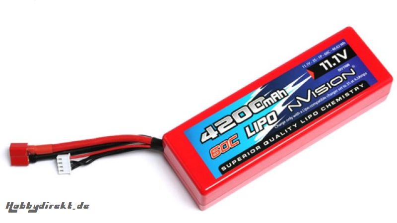 nVision Racing Lipo 4200 60C 11,1V 3S Deans Horizon NVO1106