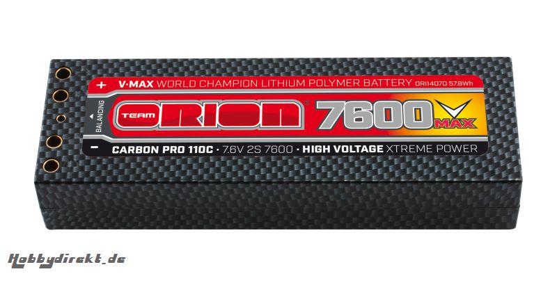 Carbon V-Max 7.6V 7600 2S 110C, Tubes Horizon ORI14070