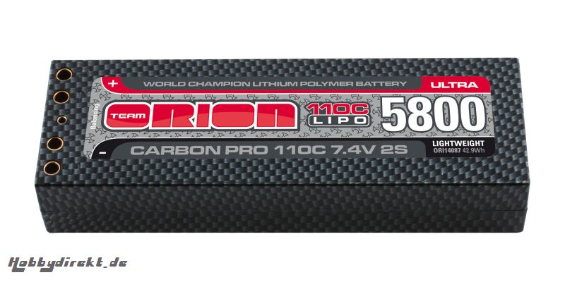 Carbon Pro Ultra LiPo Lightweight 5800 110C 7,4V Tubes Horizon ORI14087