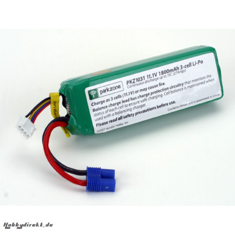 11.1V 1800mAh LiPo Battery Horizon PKZ1031