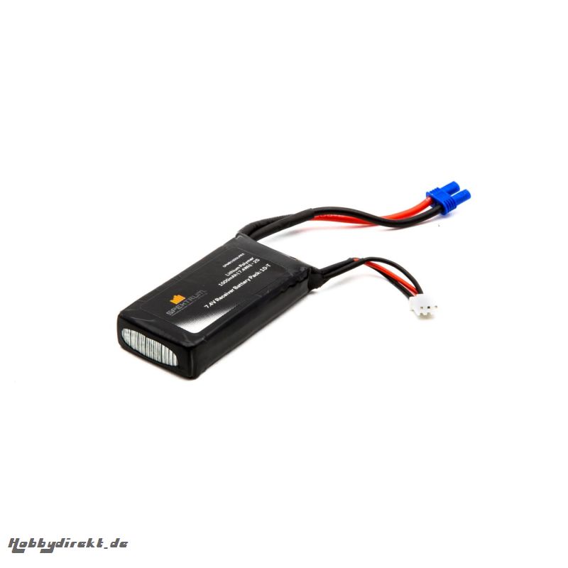 Spektrum 1000mAh 2S 7,4V 15C Lipo Empfängerakku mit EC2-Stecker 10T Spektrum SPMB1000LPRX