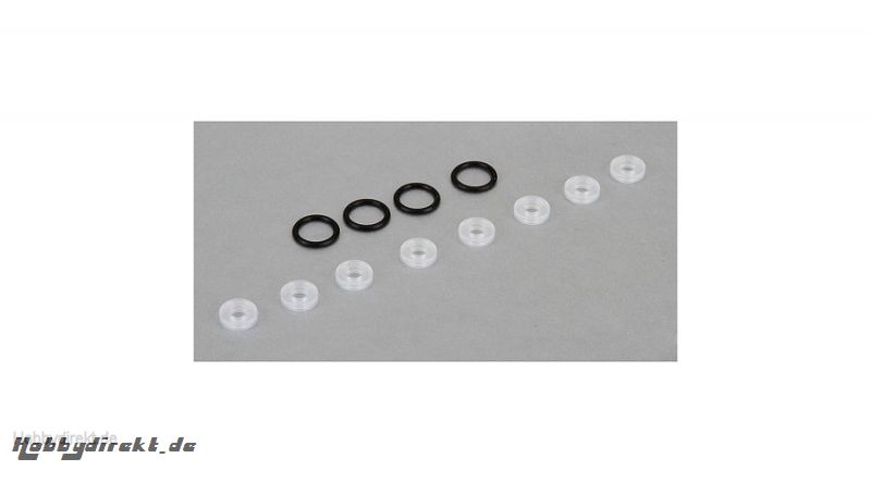 TLR: X Ringe (8), Dichtung Stoßdämpferendkappe unten (4) alle 8IGHT Horizon TLR243024