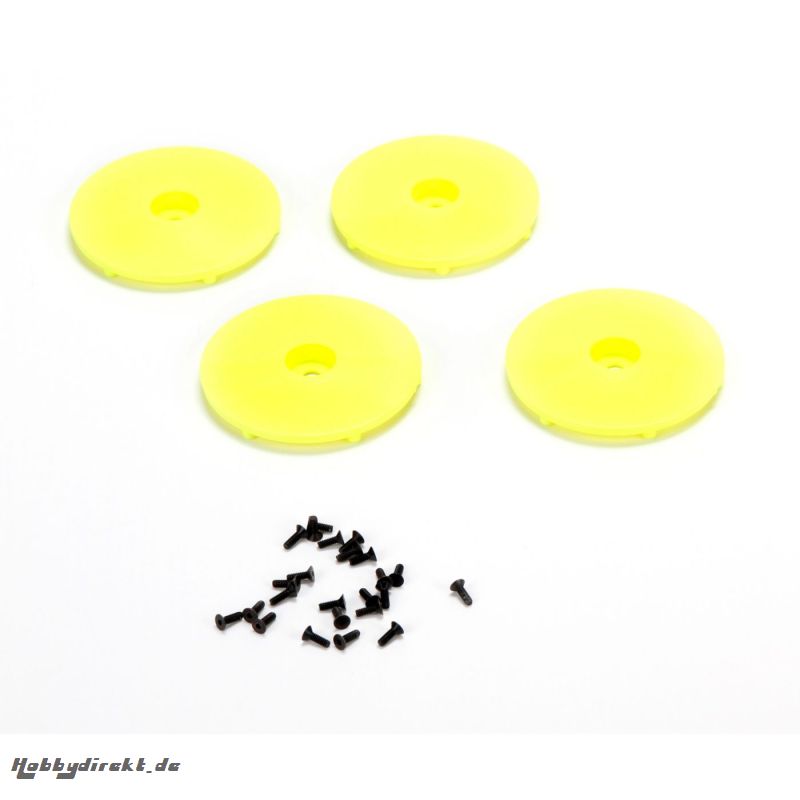 TLR 22SCT/2.0: Wheel Disk FL Gelb m. Schrauben (4) Horizon TLR43006