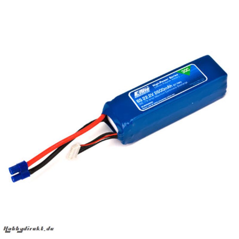 E-flite 6S 22,2V 2600mAh 30C LiPo-Akku m. EC3-Stecker Horizon EFLB26006S30